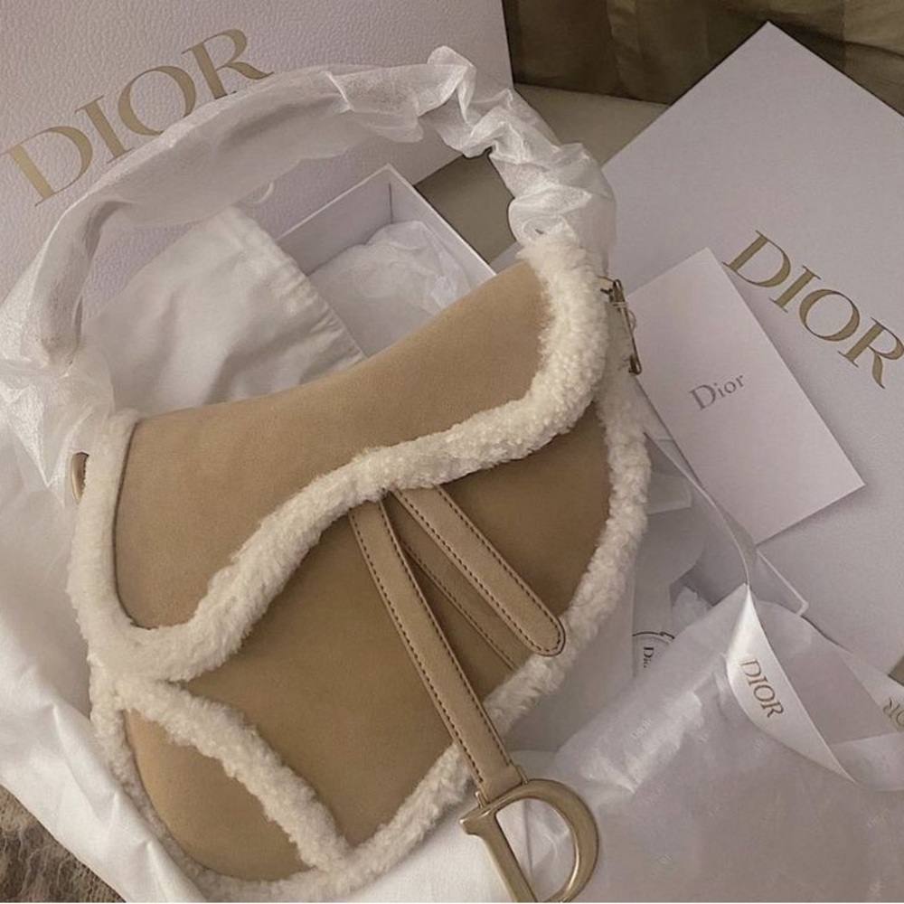 Dior Saddle Shearling Bag